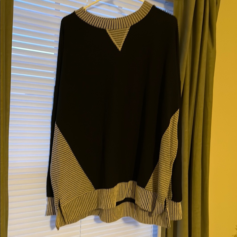 black and white top
